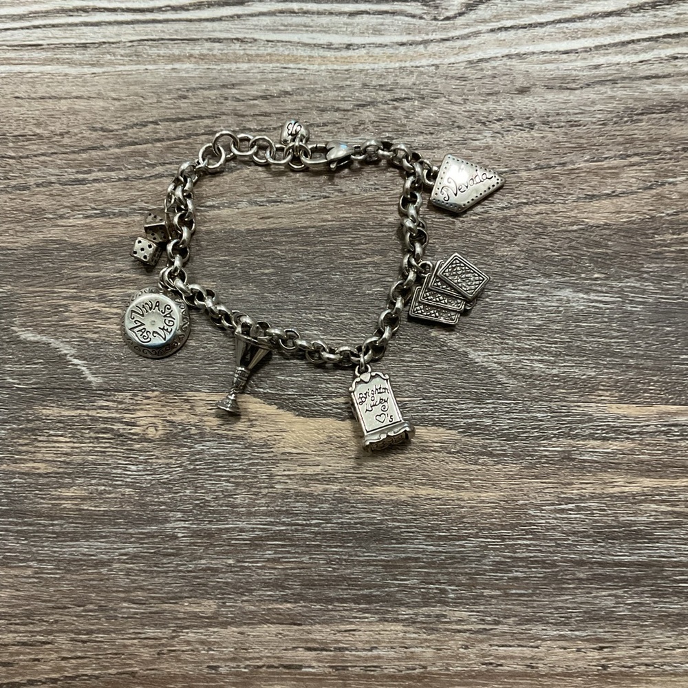 Brighton Las Vegas Silver Charm Bracelet